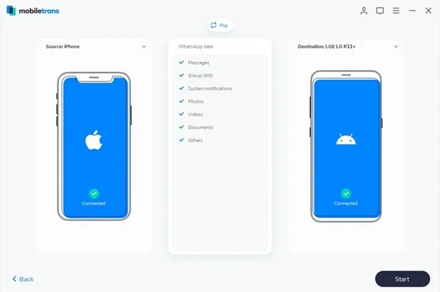 Перенос данных WhatsApp